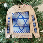Canadian Stitchery Ornaments Ugly Star of David Sweater DIY Cross Stitch Ornament Kit