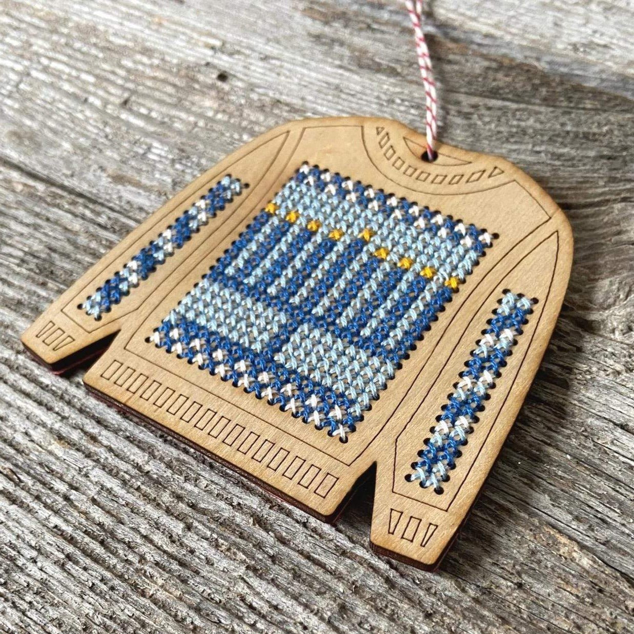 Canadian Stitchery - Ugly Menorah Sweater DIY Cross Stitch Ornament Kit - ModernTribe