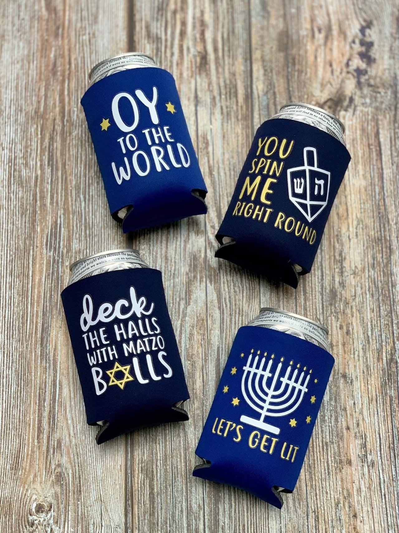 Fringe Favors - Hanukkah Koozies - Set of 4 - ModernTribe