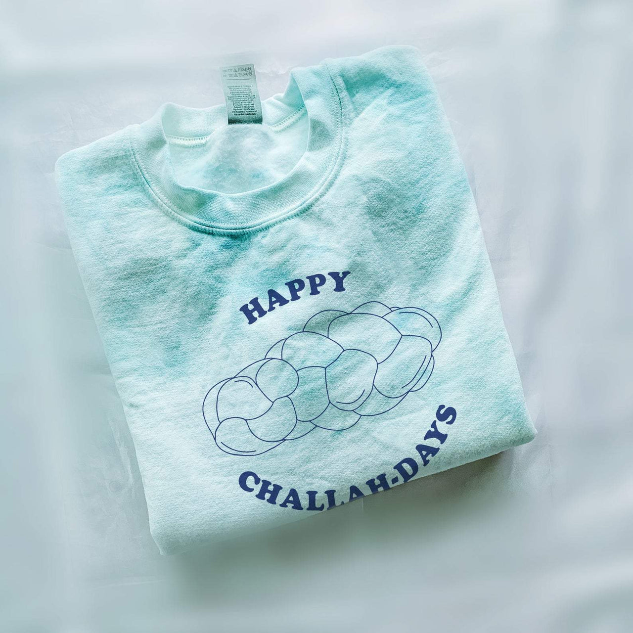 Pink Sundays Studio - Happy Challah Days Tie Dye Sweatshirt - ModernTribe