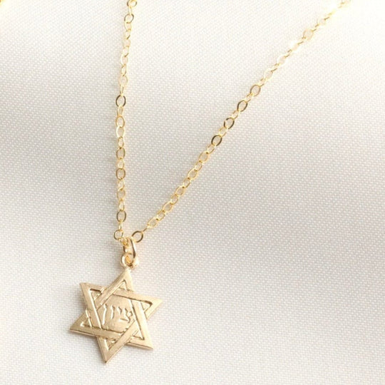 Dainty Star of David Gold Necklace