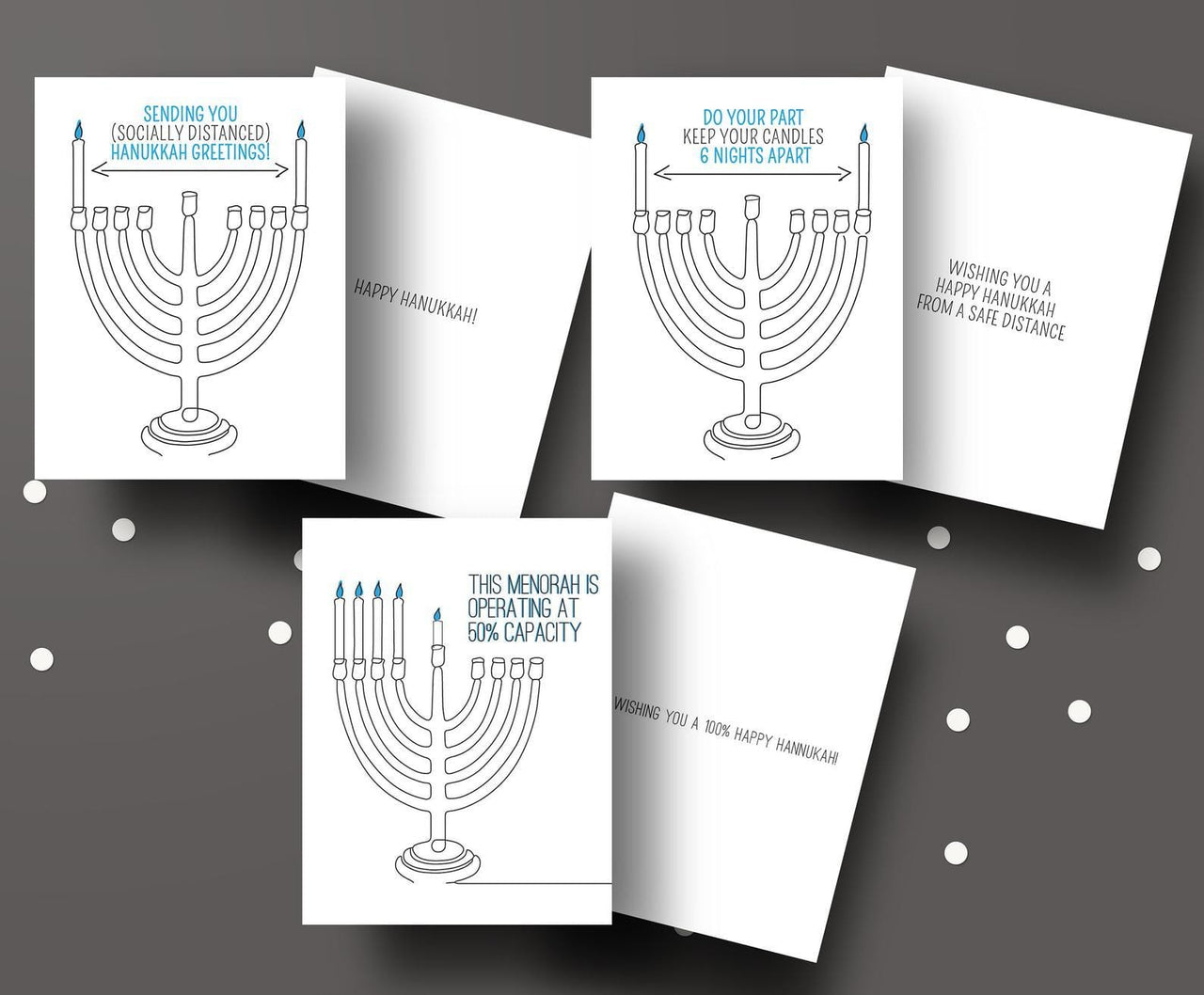 SweetLex - Quarantine Hanukkah Cards - Box of 3 - ModernTribe