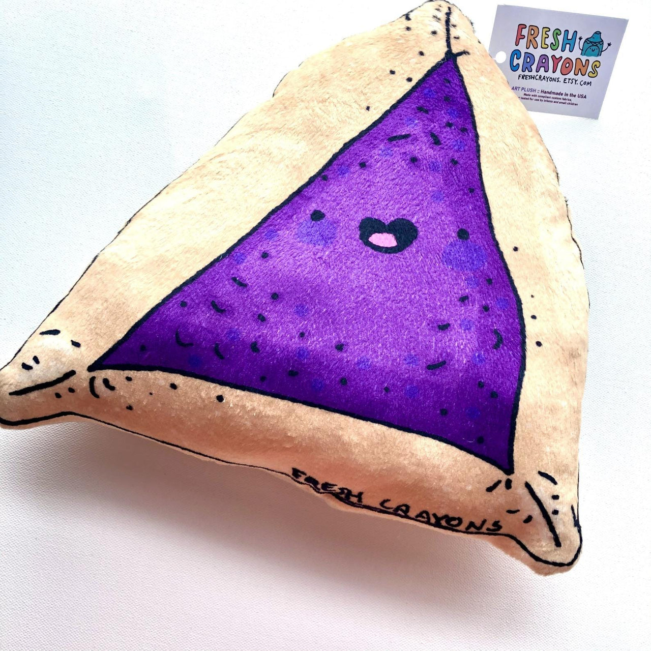 Fresh Crayons - Hamantaschen Plush Pillow by Fresh Crayons - ModernTribe