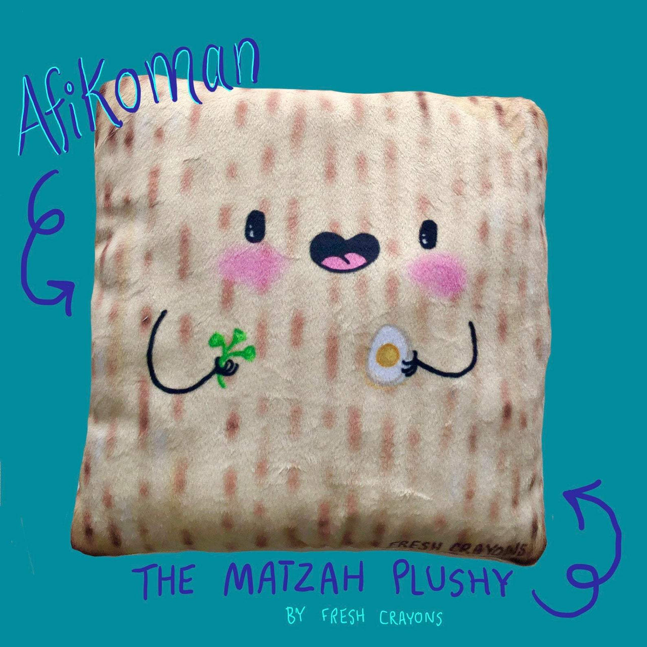 Fresh Crayons - Afikomen Matzah Plush Pillow by Fresh Crayons - ModernTribe