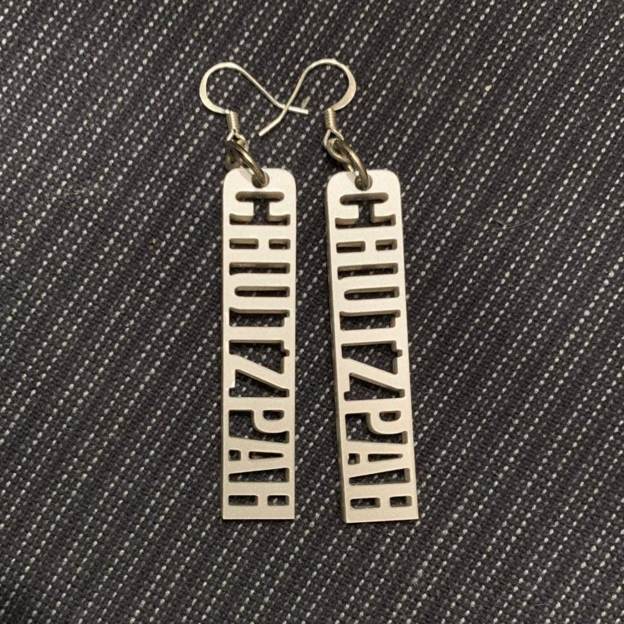 Frikkin Laser Sharks - Chutzpah Laser - cut Acrylic Dangle Earrings - Gold or Silver - ModernTribe