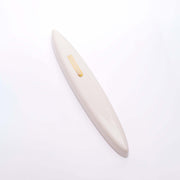 Mickala Design Mezuzahs White White Ceramic Mezuzah Case with Gold Shin by Mickala Design