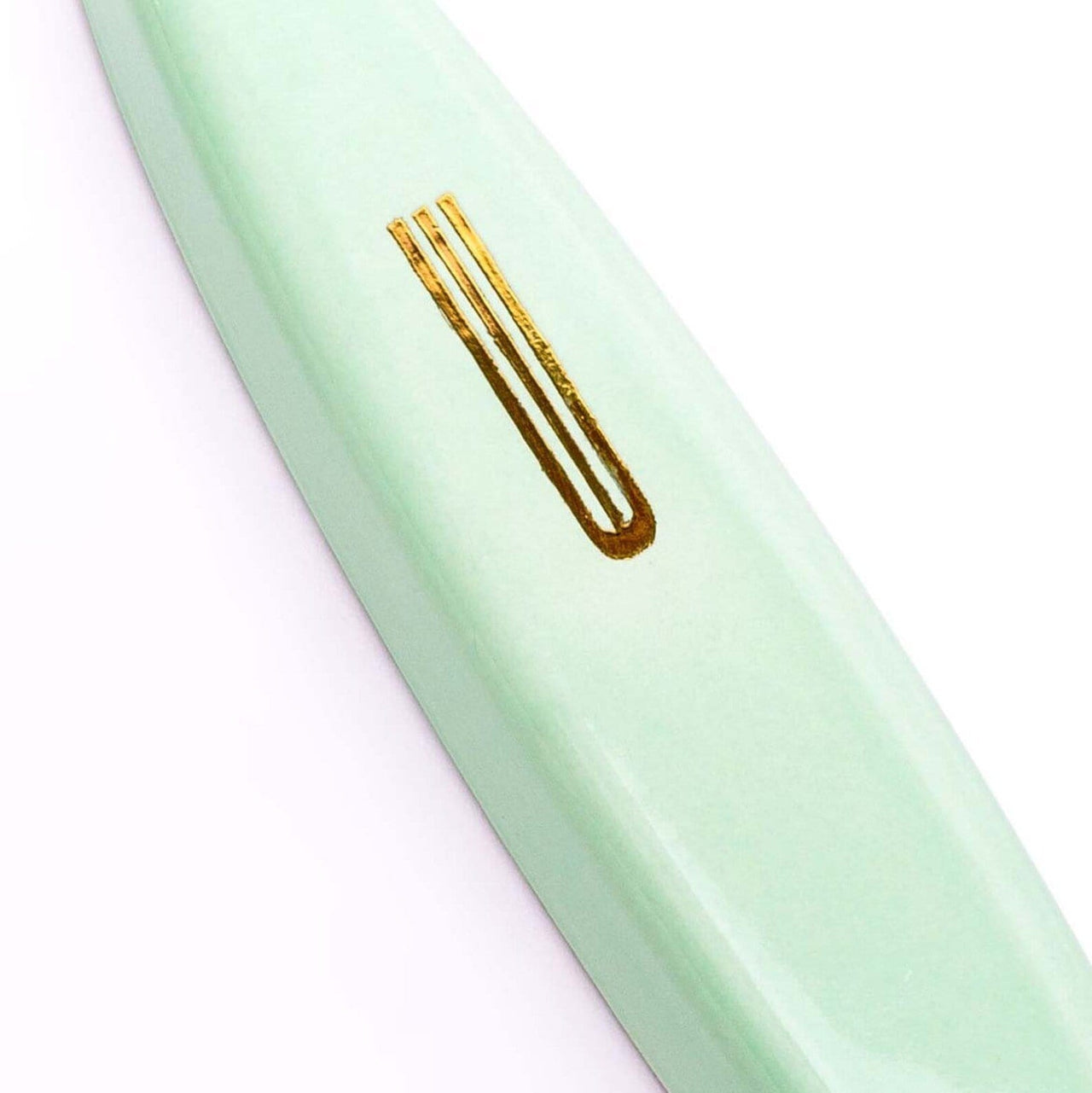 Mickala Design - Mint Green Ceramic Mezuzah Case with Gold Shin by Mickala Design - ModernTribe
