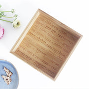 Mickala Design Matzah Plates Engraved Wood Matzah Tray by Mickala Designs