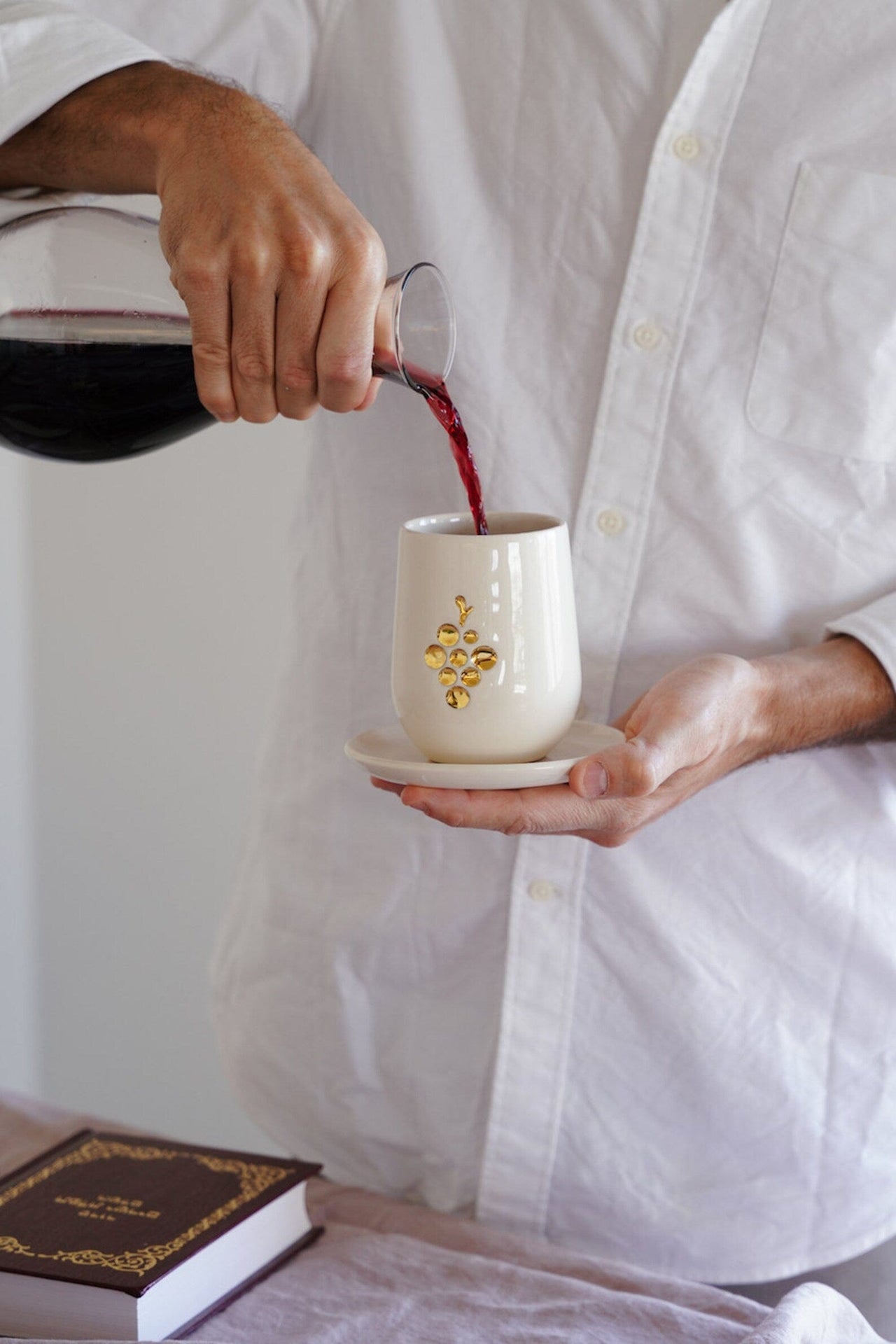 Yahalomis - Fruit of the Vine Kiddush Cup by Yahalomis - Gold - ModernTribe