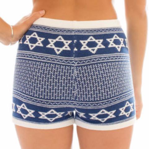 Knitty Kitty - Star of David Royal Blue Shorts - ModernTribe