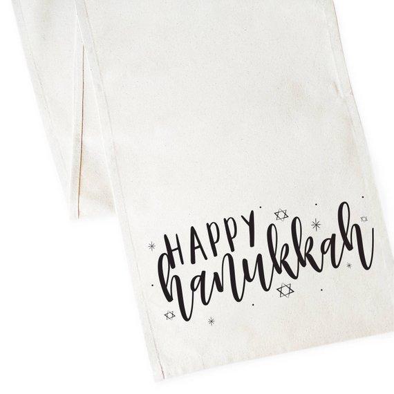 The Cotton & Canvas Co - Happy Hanukkah Table Runner - ModernTribe