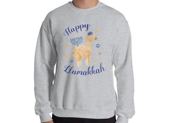 Chai Tide Apparel - Happy Llamakkah Hanukkah Sweatshirt - Unisex - ModernTribe
