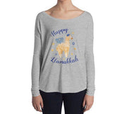 Chai Tide Apparel Sweaters Happy Llamakkah Hanukkah Sweater-Shirt - Women's