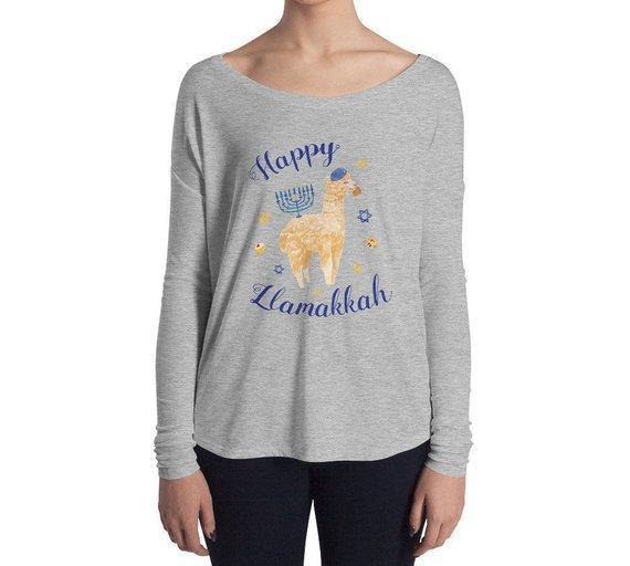 Chai Tide Apparel - Happy Llamakkah Hanukkah Sweater - Shirt - Women's - ModernTribe