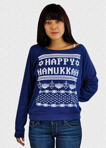 Happy Hanukkah Ugly Hanukkah Sweater-Shirt Women's
