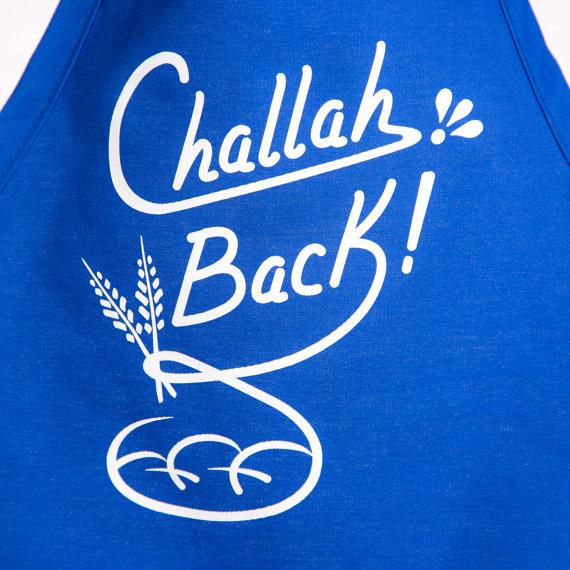 What Jew Wanna Eat Aprons Challah Back Apron - Royal Blue