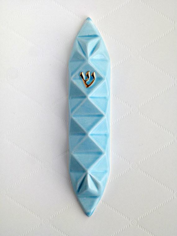 Studio Armadillo - Origami Mezuzah - Blue - ModernTribe