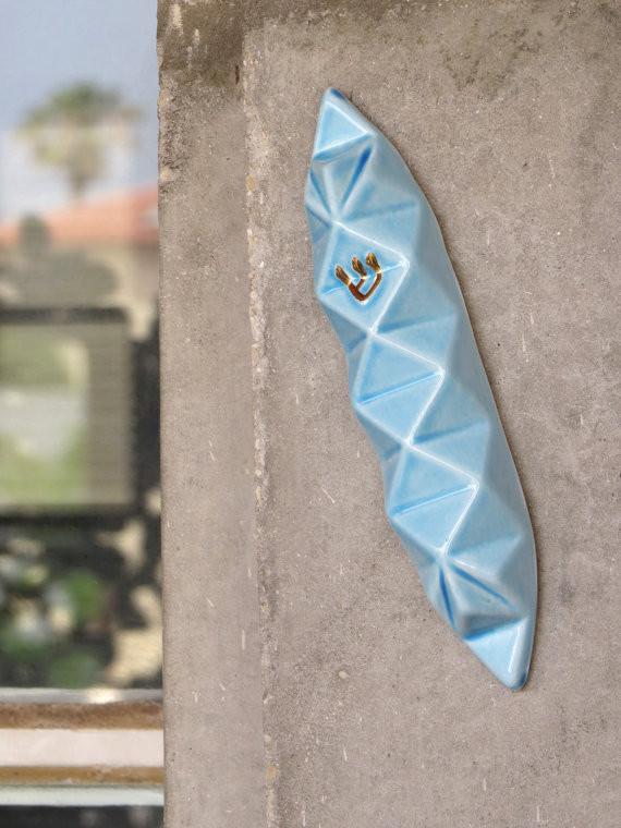 Studio Armadillo - Origami Mezuzah - Blue - ModernTribe