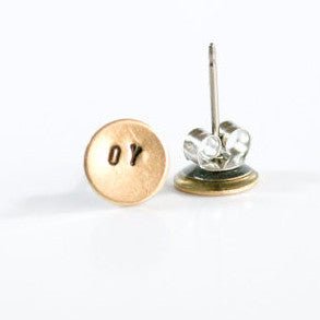 Grey Theory Mill - Oy Vey Earrings in Brass - ModernTribe