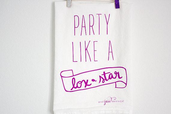 What Jew Wanna Eat - Party Like A Lox - Star Towel - Purple - ModernTribe