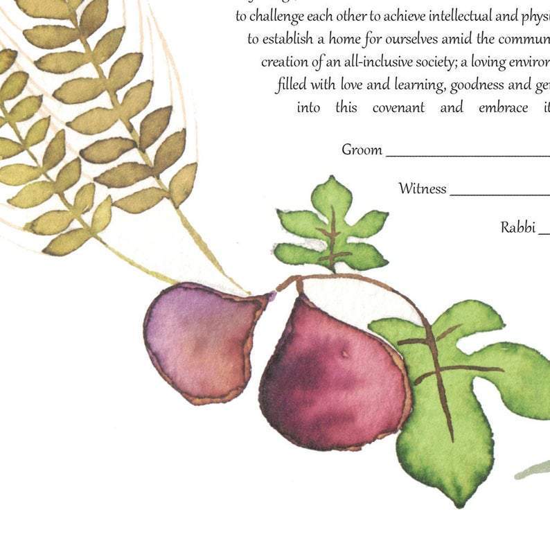 Susie Lubell - Seven Species Ketubah by Susie Lubell - ModernTribe