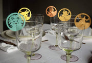 The KitCut Decorations Passover 10 Plagues Wine Glass Decorations - Set of 10