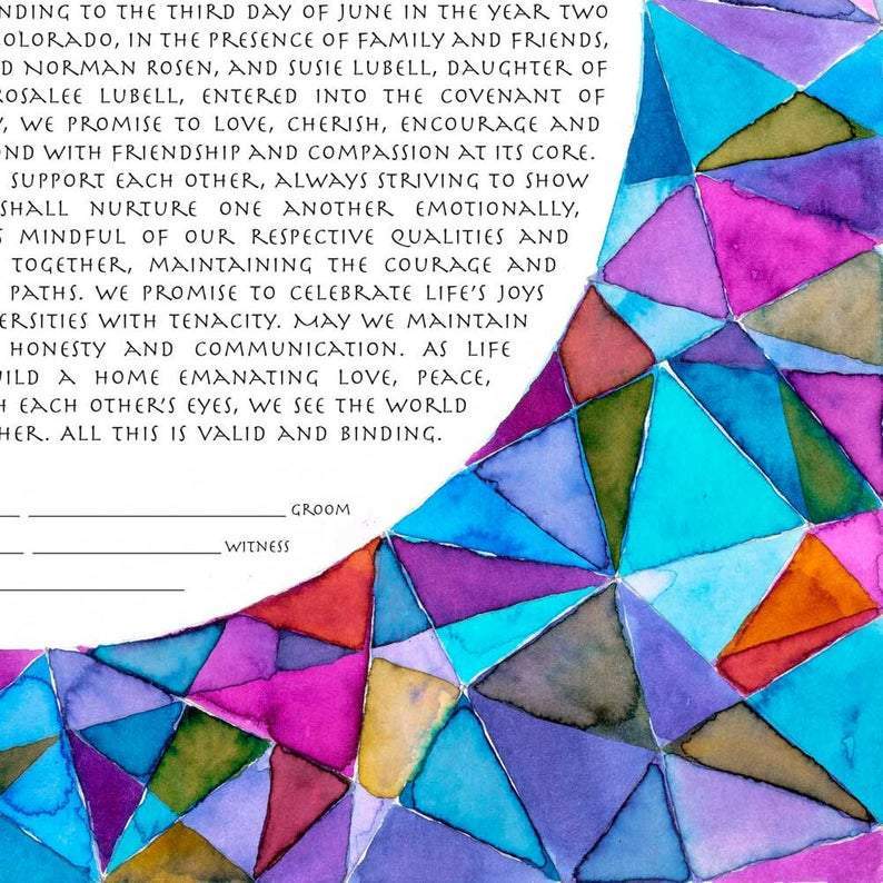 Susie Lubell - Origami Ketubah by Susie Lubell - ModernTribe