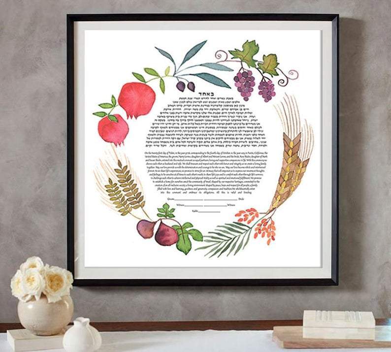 Susie Lubell - Seven Species Ketubah by Susie Lubell - ModernTribe