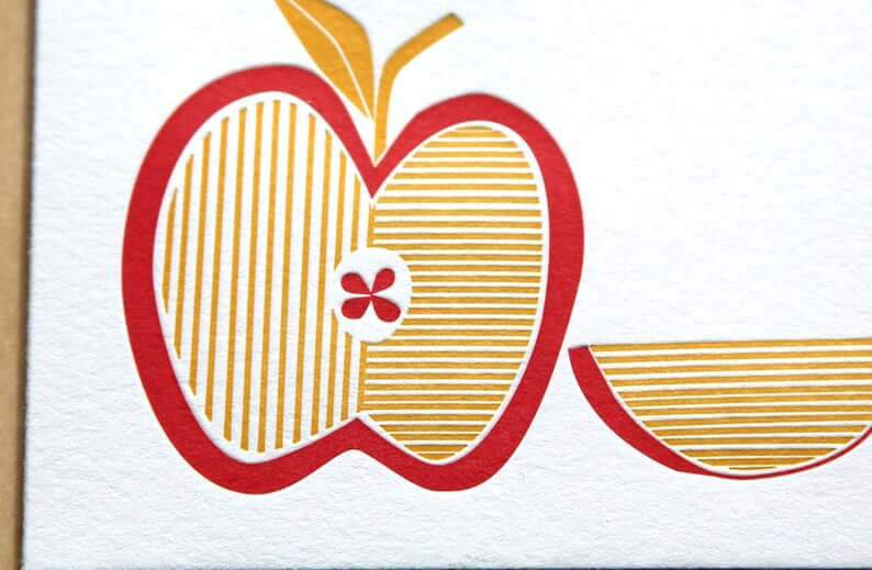 WishboneLetterpress - Shanah Tova Letterpress Rosh Hashanah Card - Set of 6 - ModernTribe