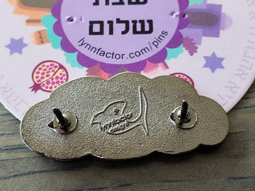 Lynn Factor Designs Brooches & Pins Multicolored Rainbow Challah at Me Pin