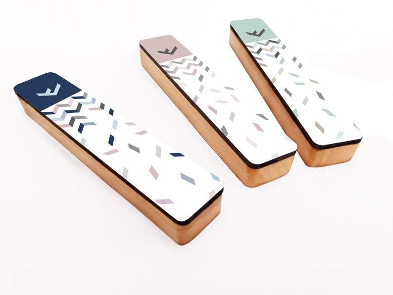 Gala Studio - Confetti Geometric Mezuzah by Gala Studio - Blue or Pink - ModernTribe