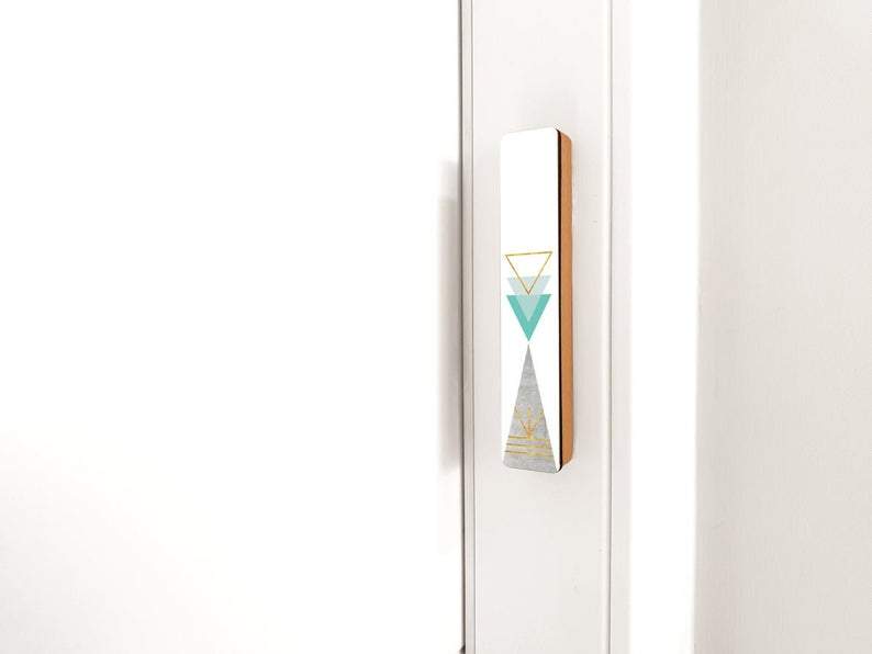 Gala Studio - Triangle Geometric Mezuzah by Gala Studio - Pink, Blue or Green - ModernTribe