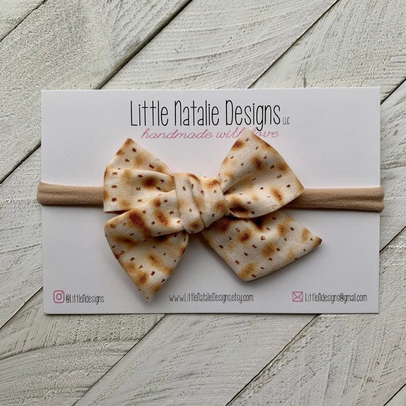 Little Natalie Designs - Kids' Matzah Bow Headband - (Choice of Size) - ModernTribe