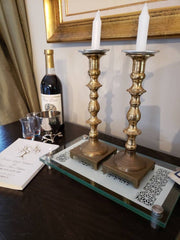 Jennifer Kaplan Designs Candlesticks Shabbat Candle Blessing Tray