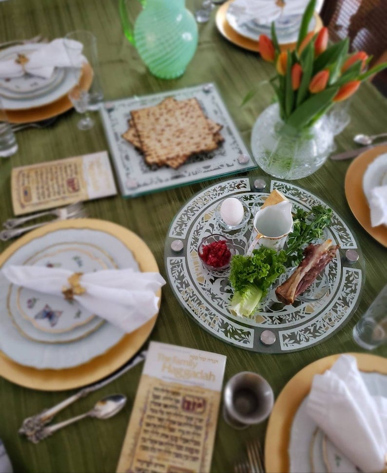 Jennifer Kaplan Designs - Papercut Spring Decor Seder Plate - ModernTribe