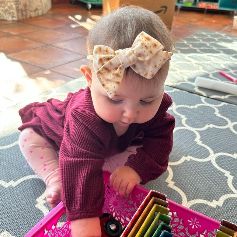 Little Natalie Designs - Kids' Matzah Bow Headband - (Choice of Size) - ModernTribe