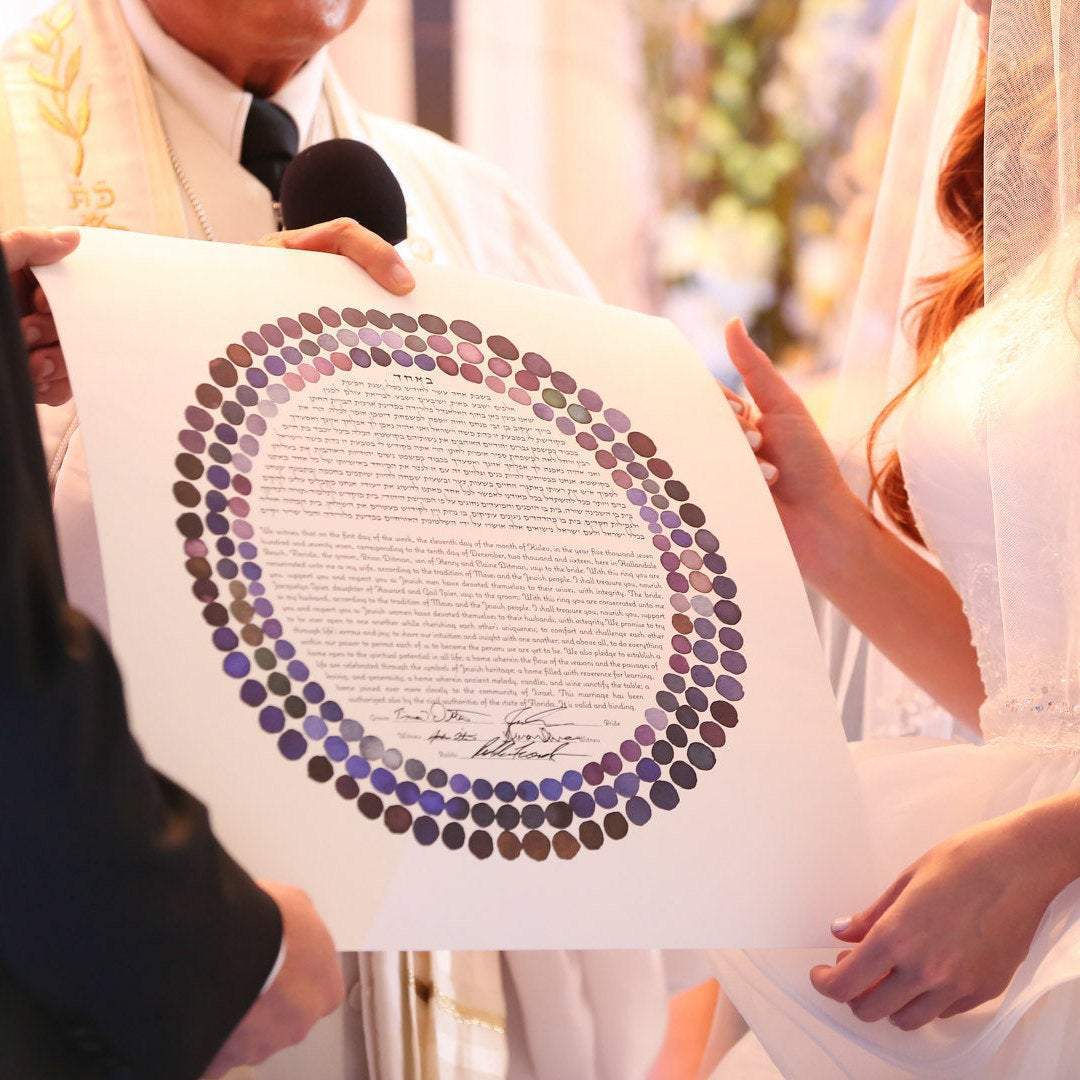 Susie Lubell - Three Rings Ketubah by Susie Lubell - (Choice of Color) - ModernTribe