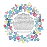 Susie Lubell Ketubah No Personalized Text / 12" x 12" / Santa Cruz Such a Gem Ketubah by Susie Lubell - (Choice of Color)