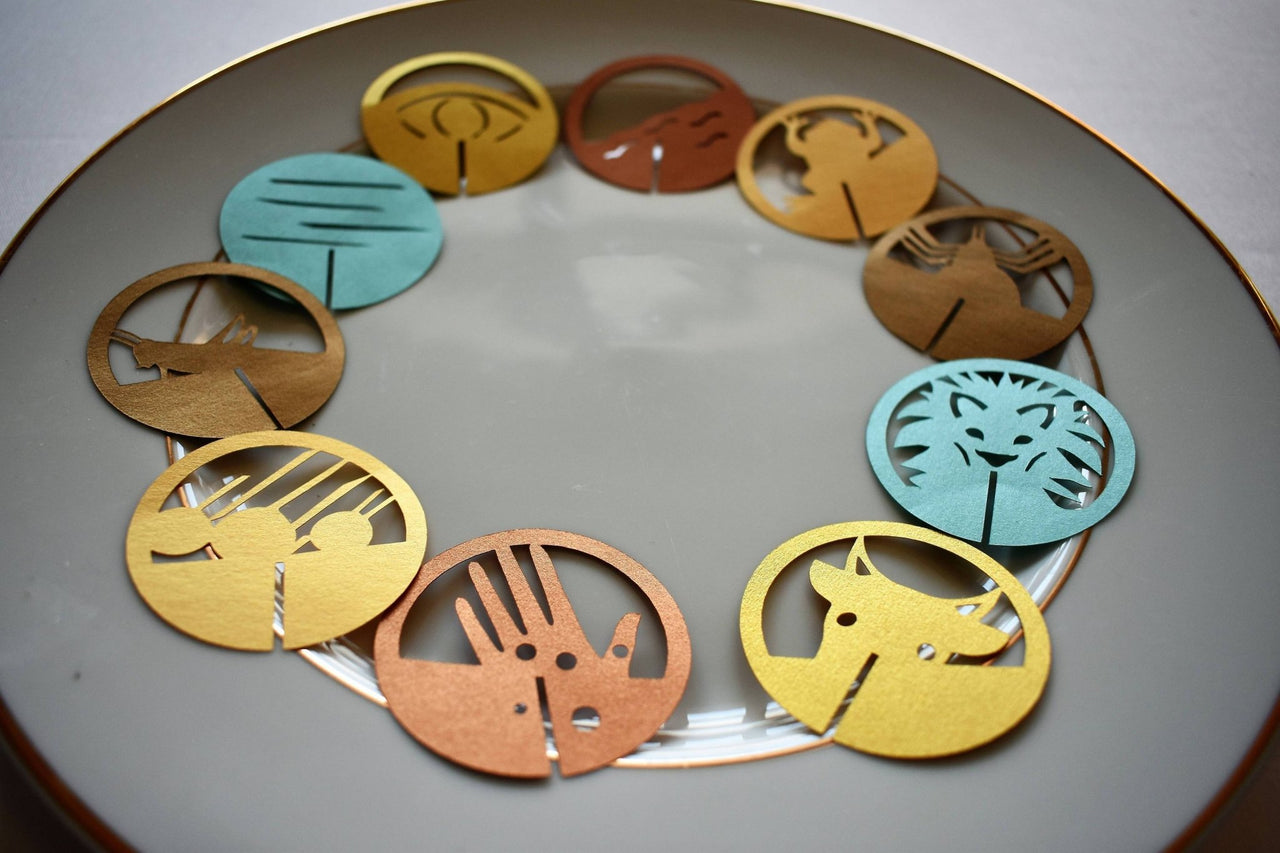 The KitCut - Passover 10 Plagues Wine Glass Decorations - Set of 10 - ModernTribe