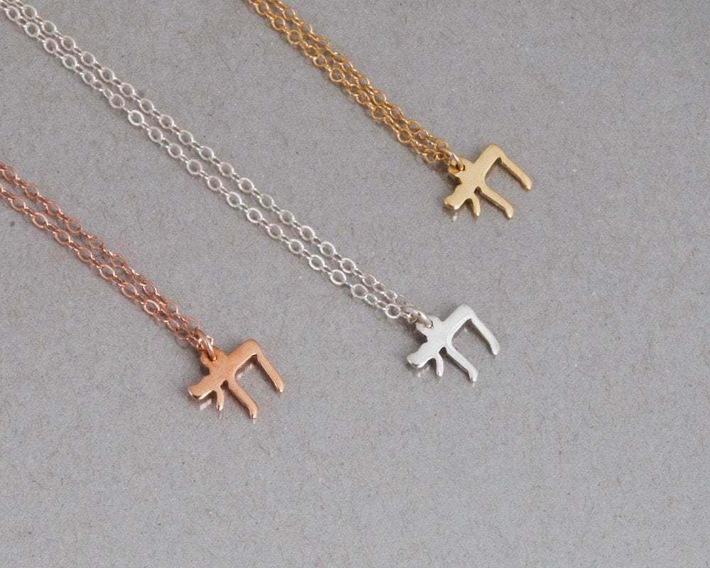Seeka Necklaces Steel Tiny Chai Necklace - Gold, Rose Gold or Sterling Silver