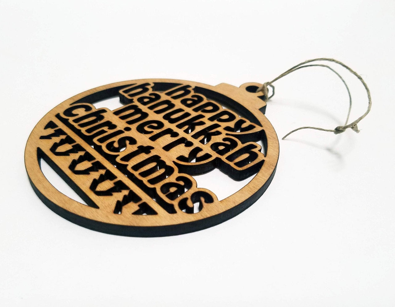 InterfaithLiving - Happy Hanukkah Merry Christmas Ornament - ModernTribe