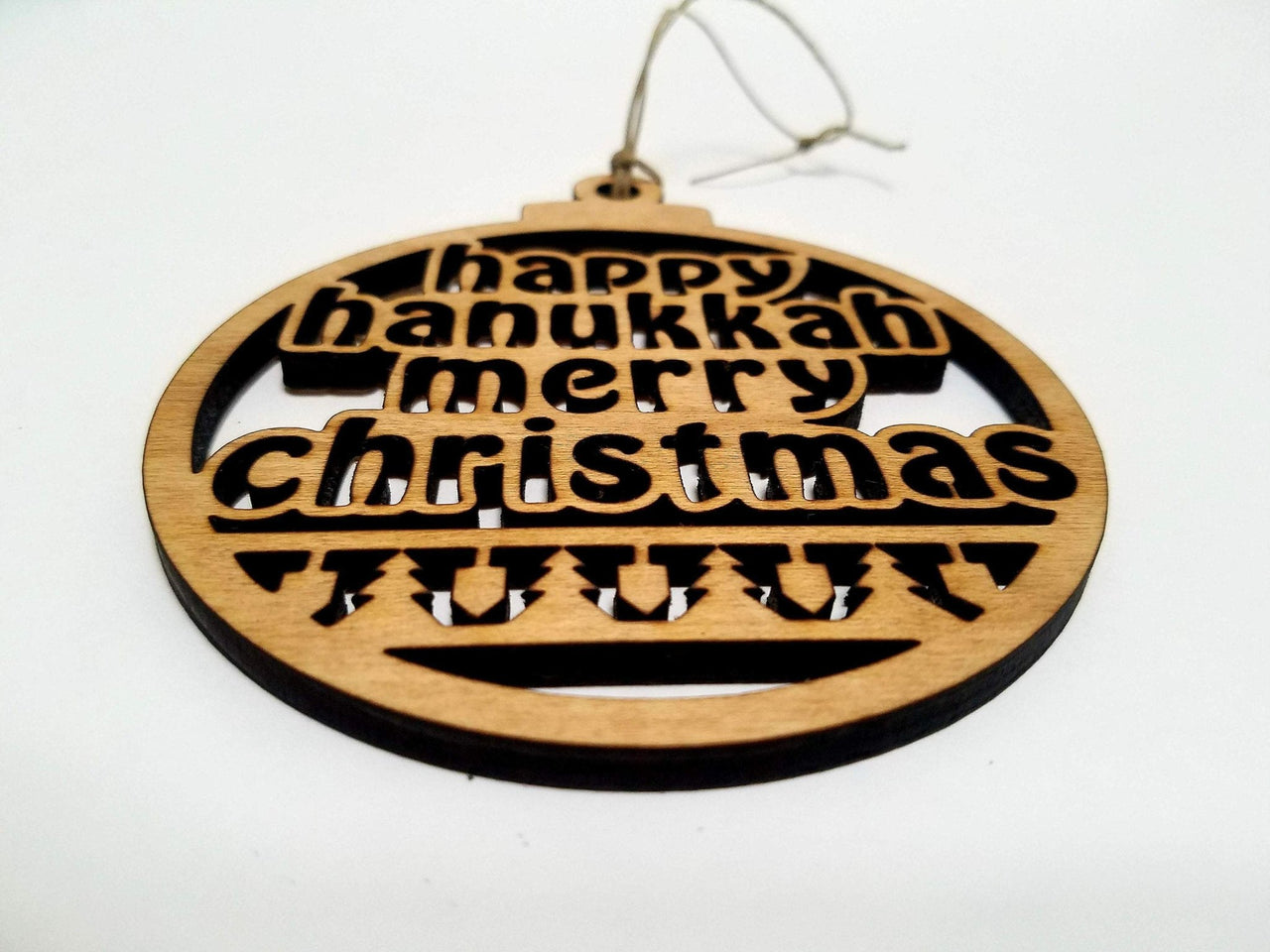InterfaithLiving - Happy Hanukkah Merry Christmas Ornament - ModernTribe