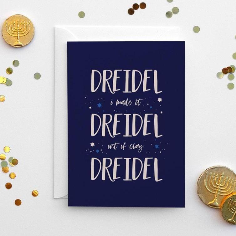 Modern Mitzvah Cards Dreidel, Dreidel, Dreidel Cards, Set of 6