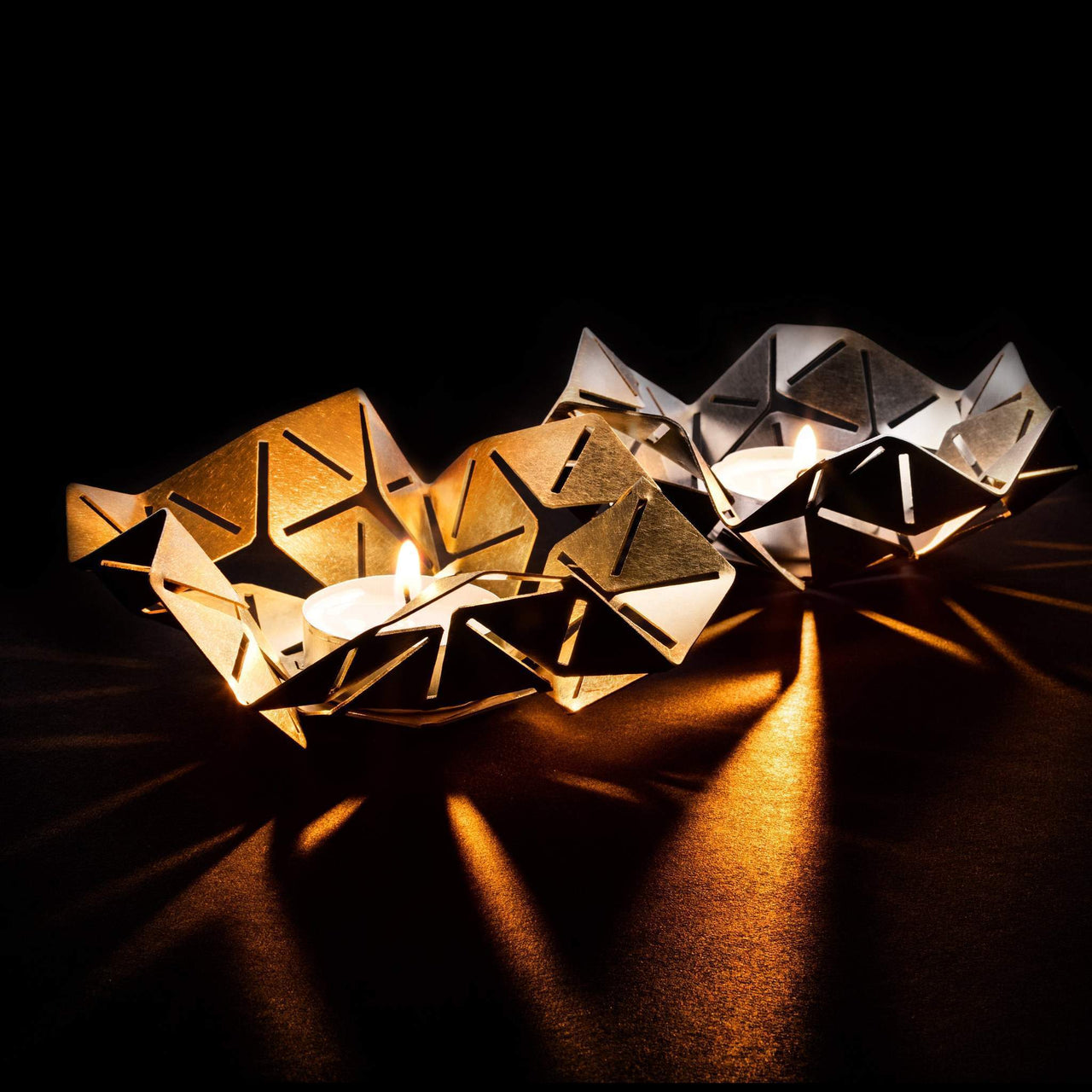 Studio Wallaby - Kano Shabbat Candlesticks Set by Studio Wallaby - Brass - ModernTribe