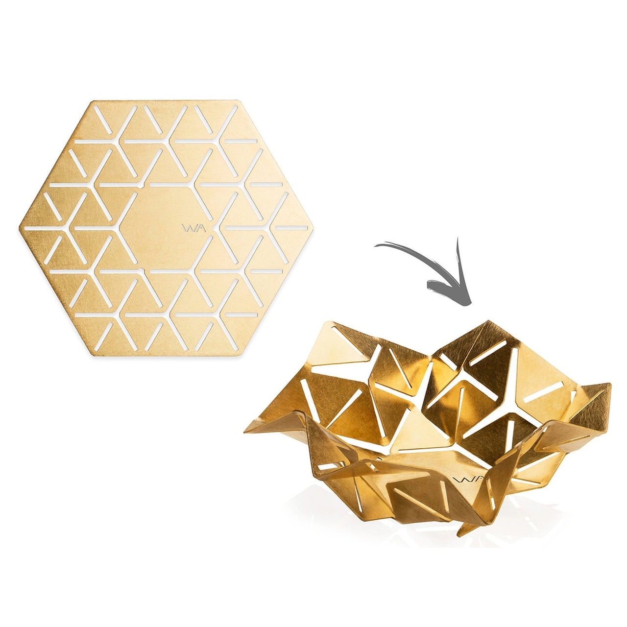 Studio Wallaby - Kano Shabbat Candlesticks Set by Studio Wallaby - Brass - ModernTribe