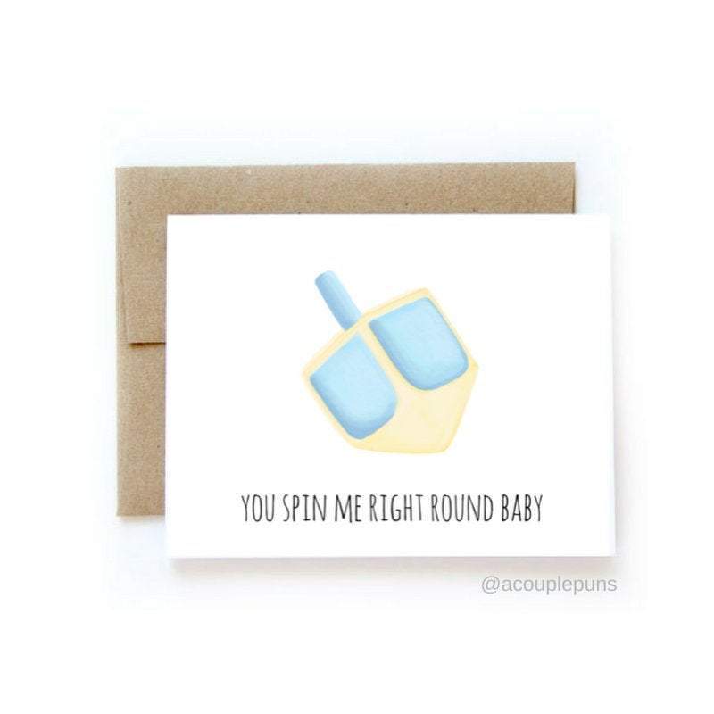 A Couple Puns Card You Spin Me Right Round Greeting Card, Box of 6