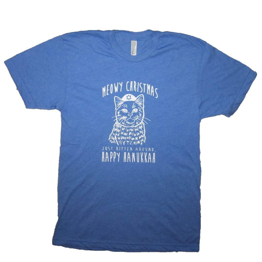 Meowy Christmas Just Kitten Around Happy Hanukkah T-Shirt - Unisex