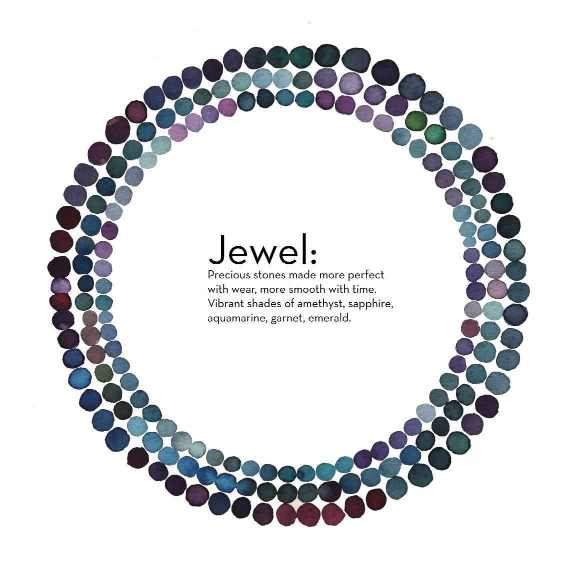 Susie Lubell Ketubah No Personalized Text / 16" x 16" / Jewel Three Rings Ketubah by Susie Lubell - (Choice of Color)