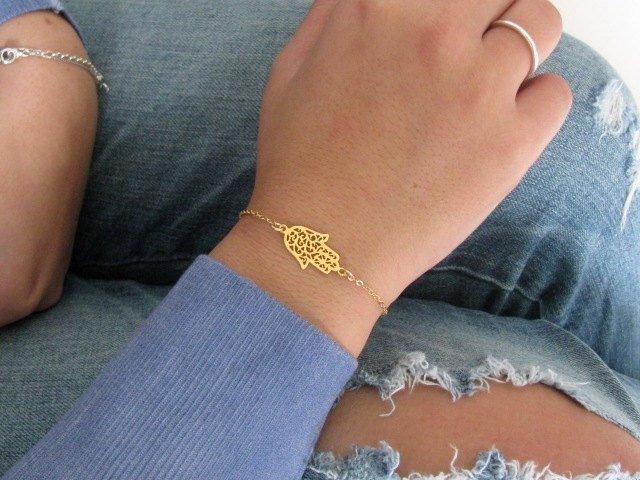 Mini Maxi - Lacy Hamsa Bracelet - Gold or Silver - ModernTribe
