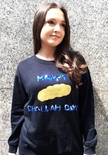 ModernTribe - Sequin "Happy Challah Days" Pullover Sweatshirt - ModernTribe